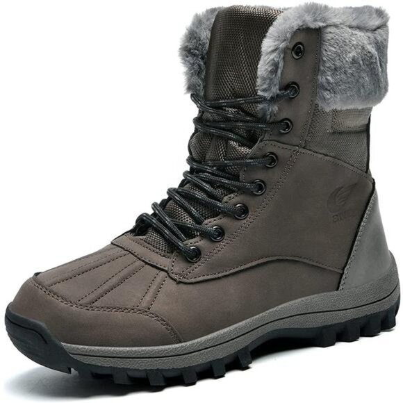 Unisex Winter Hiking Boots Waterproof Lightweight, Darkgrey main image 6